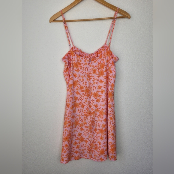 Stillwater Women's Floral Pink And Orange Dress, Size Medium - Picture 2 of 6